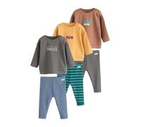 NEXT Bébé garçon Haut et legging bébé, 6 pièces Green/Brown Slogan 3 Mois