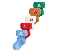 Next Bébé garçon Lot de 5 paires de chaussettes brodées à haut roulé Caractère lumineux 18 Mois