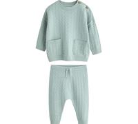 NEXT Bébé garçon Pull en maille texturée et legging 100% coton bébé Minéral Newborn-1 Mois
