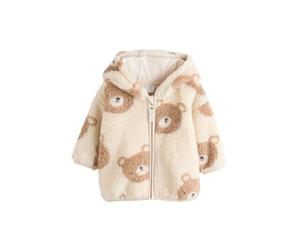 NEXT Bébé garçon Veste zippée en polaire Natural Bear Face 3 Mois-6 Mois