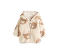 NEXT Bébé garçon Veste zippée en polaire Natural Bear Face 9 Mois-12 Mois