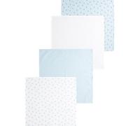 NEXT Bébé Lingettes bébé en Mousseline 100% Coton, Lot de 4 Blue Bear L