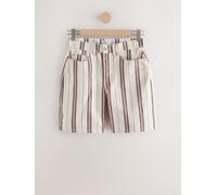 Next Bermuda Shorts en Denim Écru/marron rayé EU 36 (UK 8)
