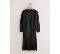 Next Black 2-In-1 Sweatshirt With Satin Midi Skirt Black S Regular (EU 36-38)
