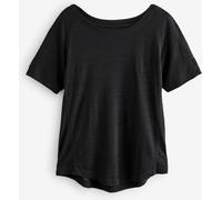 Next Black Active Crew Neck Lightweight Short Sleeve T-Shirt