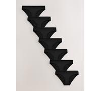 NEXT Femme Culottes Bikini en Microfibre, Lot de 7 Noir 36