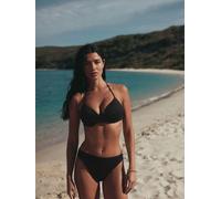 Next Black Broderie Padded Wired Plunge Bikini Top