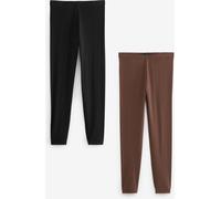 Next Black/Brown Full Length Leggings 2 Pack