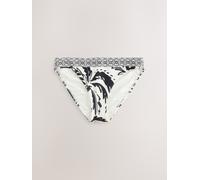 Next Black/Cream Palm High Leg Print Bikini Bottoms