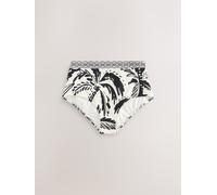 Next Black/Cream Palm High Waist Print Bikini Bottoms