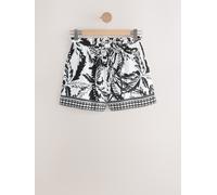 Next Black/Cream Palm Summer Beach Shorts Black/Cream Palm EU 52 (UK 24)