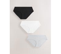 Next Black/Cream Short Ultimate Comfort Cotton Knickers 3 Pack