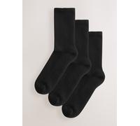 Next Black Cushion Sole Ribbed Sport Ankle With Arch Support Socks 3 Pack