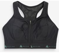 Next Black DD+ Active Sports Zip Front Dry Tech High Impact Bra