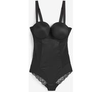 Next Black DD+ Firm Tummy Control Lightly Padded Lace Body
