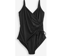Next Black DD+ Ruched Side Tummy Control Wired Swimsuit