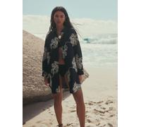 Next Black / Ecru Foral Embroidered Beach Shirt Black / Ecru EU 52 (UK 24)