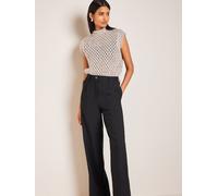Next Black Elasticated Back Wide Leg Trousers