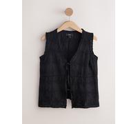 Next Black Embroidered Palm Tree Sleeveless Top