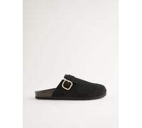 Next Black Extra Wide Fit Leather Footbed Clogs Black EU 41 XW (UK 7)