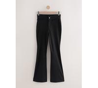 Next Black Flare Leg Denim Jersey Leggings