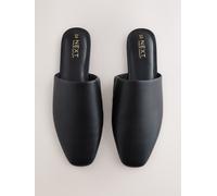 Next Black Forever Comfort High Cut Square Toe Mules Black EU 39 (UK 6)