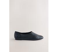 Next Black Forever Comfort Leather Hight Cut Ballet Flats Black EU 39 (UK 6)