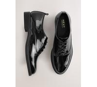 Next Black Forever Comfort Patent Almond Toe Lace-Up Shoes Black EU 37.5 (UK 4.5)