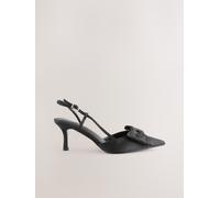 Next Black Forever Comfort Point Toe Bow Slingback Heels Black 3.5 EU 36