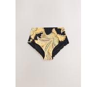 Next Black/Green Paisley High Waist Print Bikini Bottoms