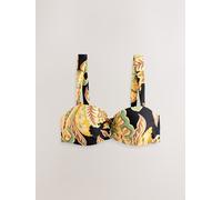 Next Hauts de bikini marron / jaune / vert / noir, Taille 75