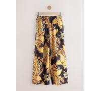 Next Pantalon marron / jaune clair / vert pastel / noir, Taille 44