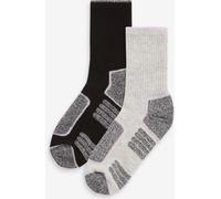 Next Black/Grey Next Active Sports Walking Ankle Socks 2 Pack