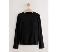 Next Black Hidden Support Ribbed Long Sleeve Top