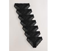 Next Black High Leg Ultimate Comfort Lace Knickers 7 Pack