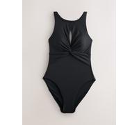Next Black High Neck Keyhole Tummy Control Swimsuit