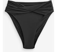 Next Black High Waist High Leg Bikini Bottoms