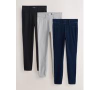Next Black/Indigo Blue/Grey Full Length Jersey Denim Leggings 3 Pack