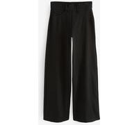 Next Black Jersey Denim Wide Leg Trousers