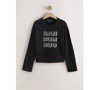 Next Black Lambswool Graphic Bah Humbug Christmas Jumper