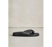 Next Black Leather N. Premium Toe Thong Footbed Sandals