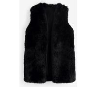 Next Black Longline Faux Fur Gilet