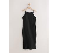 Next Black N. Premium High Neck Midi Slip Dress Black EU 42 (UK 14)