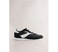 Next Black Panel Detail Lace-Up Trainers