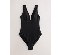 Next Black Plunge Shaping Tummy Control Swimsuit