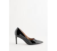 Next Black Point Toe Mid Heel Court Shoes Black 7 EU 41 W