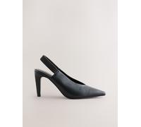 Next Black Pointed Toe High Cut Slingback Heels Black 4 EU 37