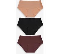 Next Black/Praline Nude/Chocolate Nude Short No VPL Comfort Knickers 3 Pack