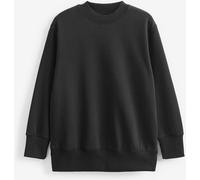 Next Black Relaxed Fit Essentials Longline Sweatshirt with Pockets