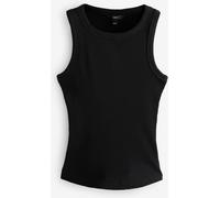 Next Black Ribbed Racer Tank Vest Sleeveless Top